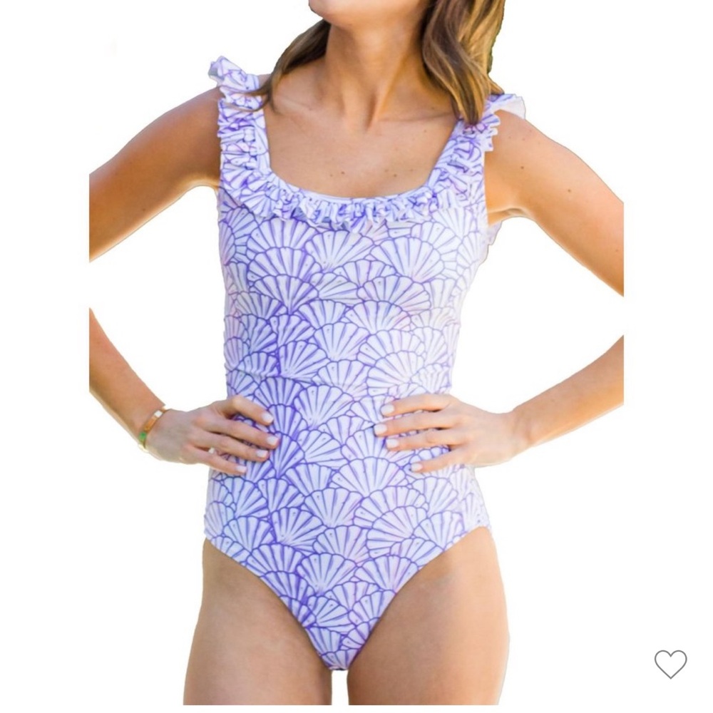 Women’s Ruffle Butts Magical Mermaid Ruffle Purple and Mint One Piece Swimsuit